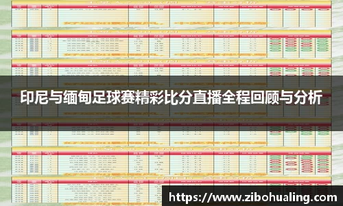 印尼与缅甸足球赛精彩比分直播全程回顾与分析